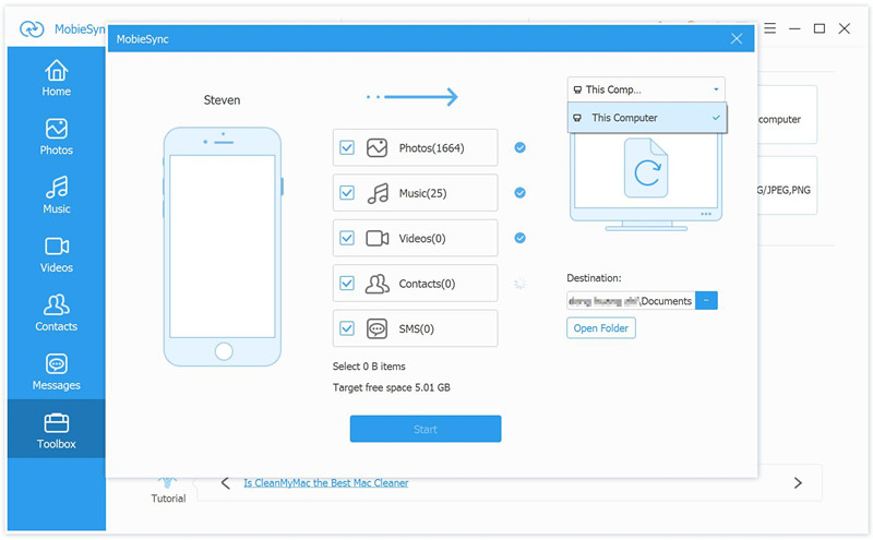 import files from ios device to pc