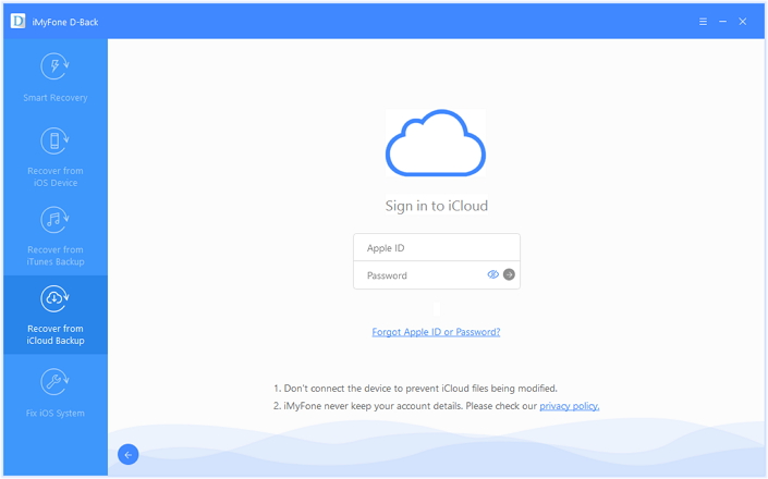 log in iCloud