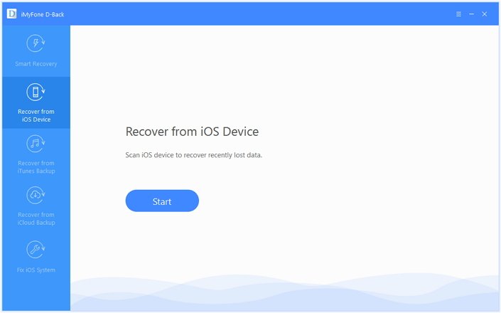 launch iphone data recovery on the computer