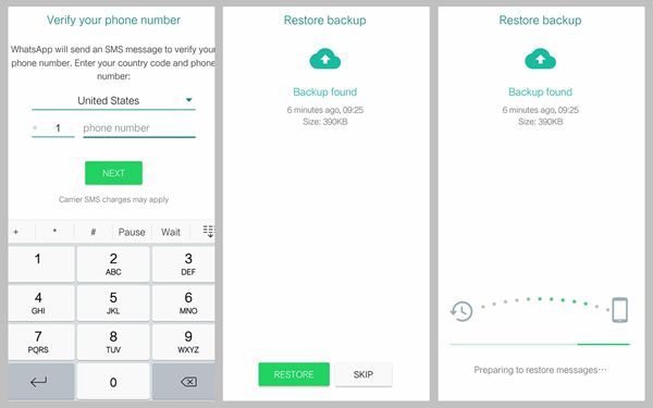 restore whatsapp from backup