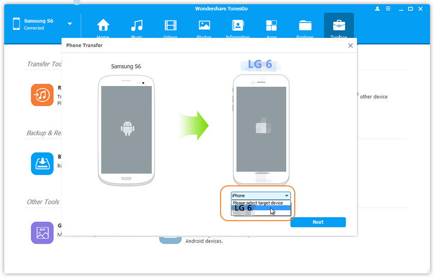 transfer video to lg