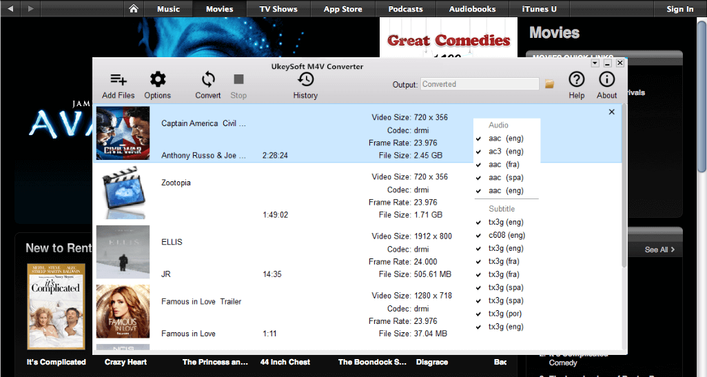 movie audio tracks subtitles