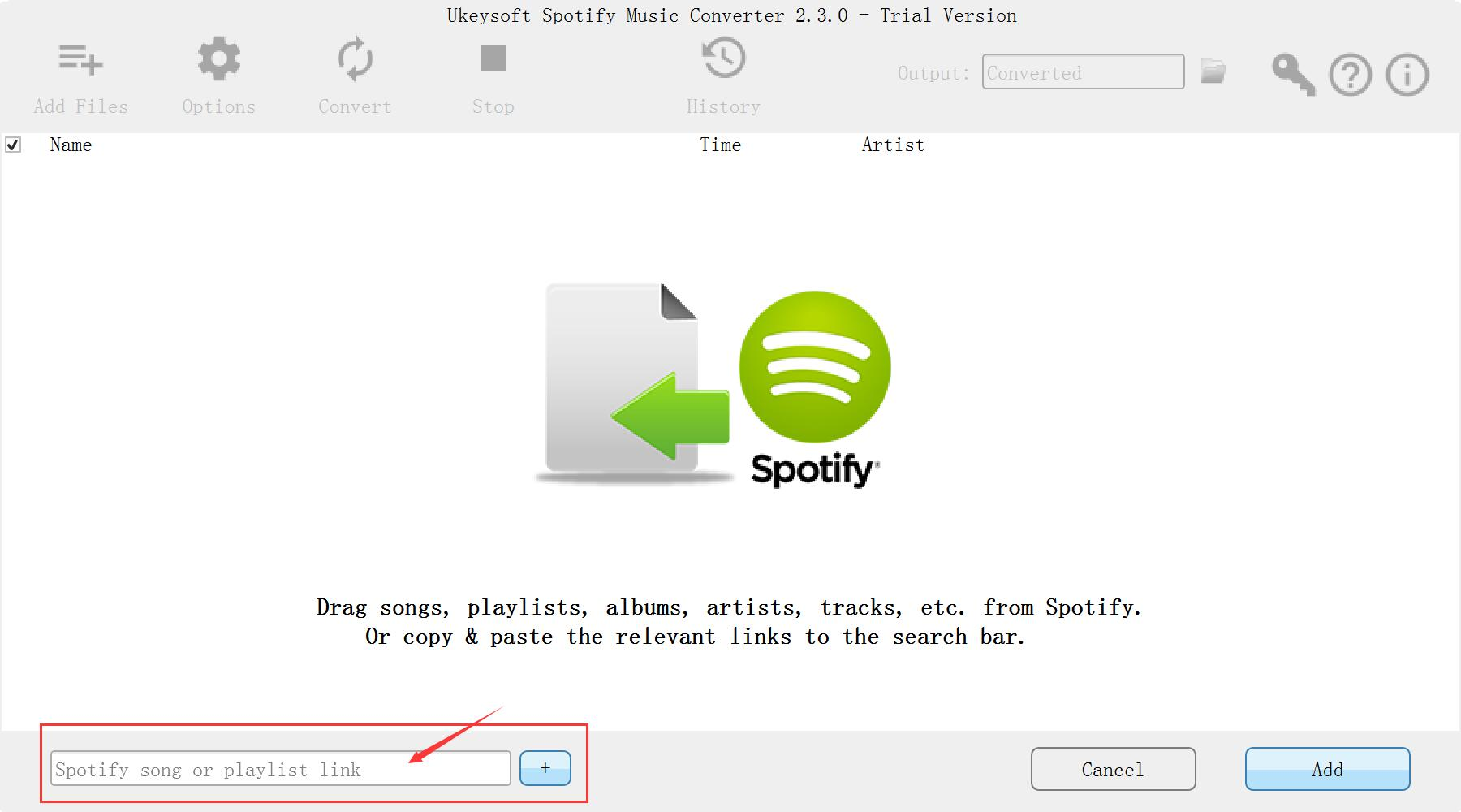 add spotify music