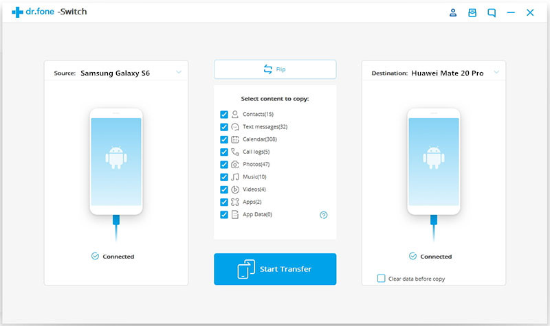 connect two samsung phones