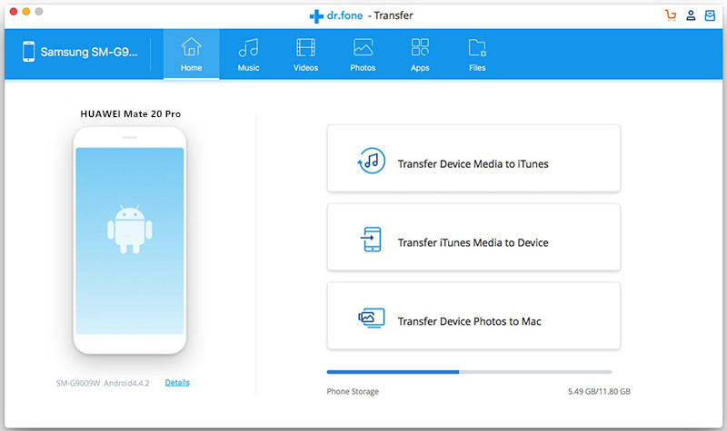 huawei mate 20 transfer music