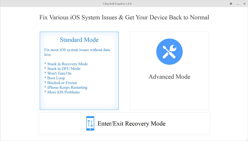 select standard mode